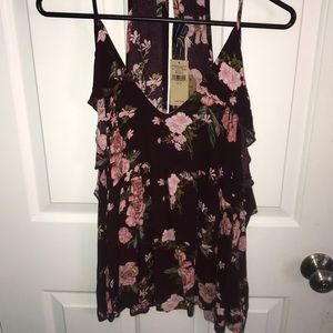 AEO floral blouse